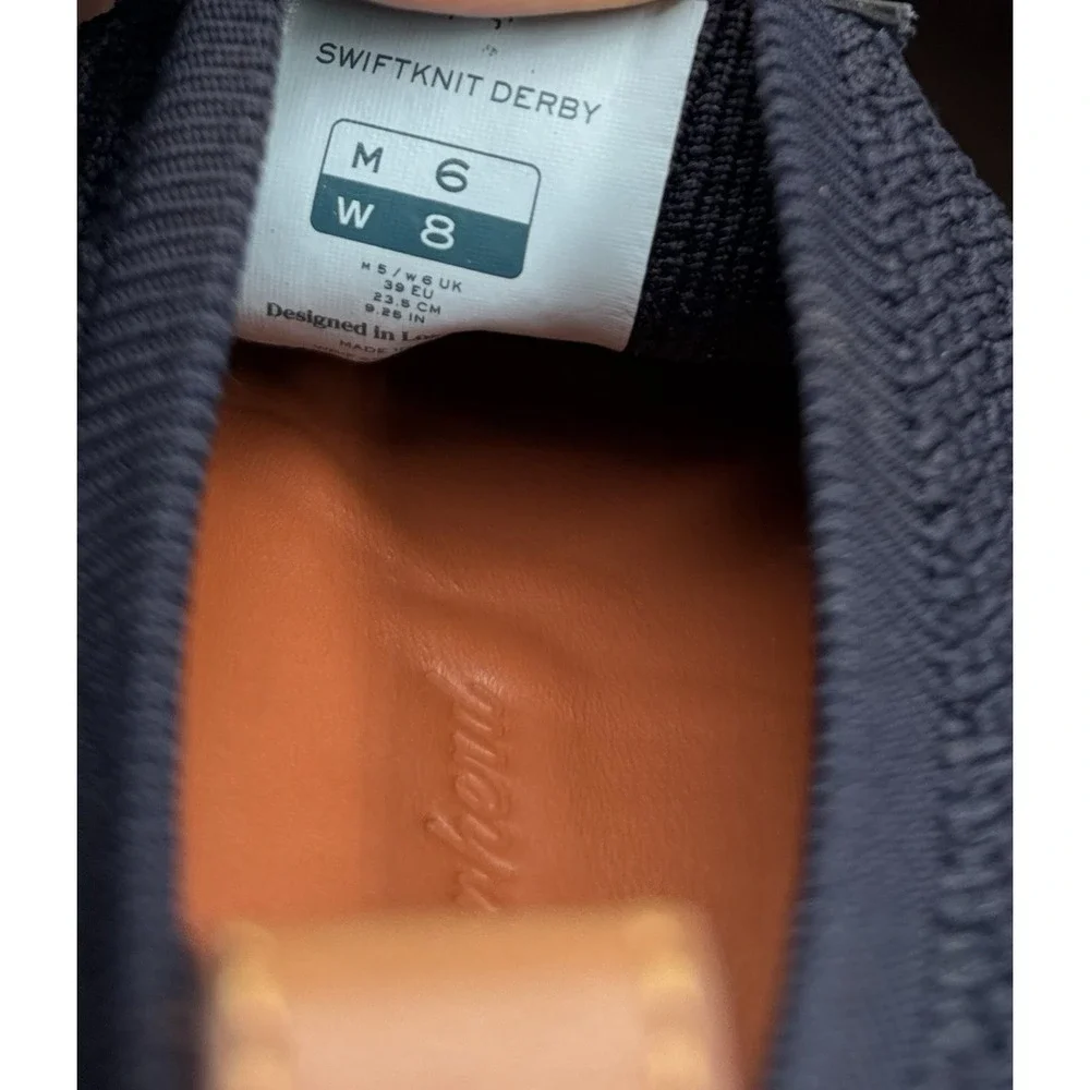 Wolf and Shepherd SwiftKnit Derby Sneakers Black Knit Dress Shoes‎ M 6/W 8